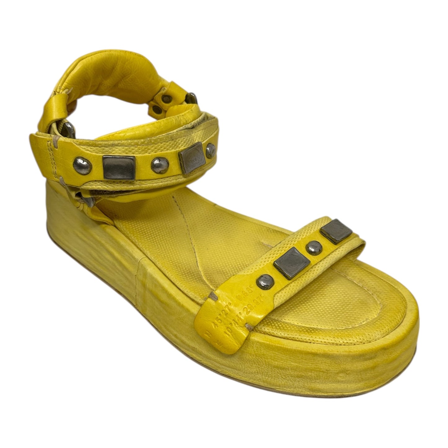 Fenix Studded Platform Sandals By A.S. 98 In Yellow, Size: 10