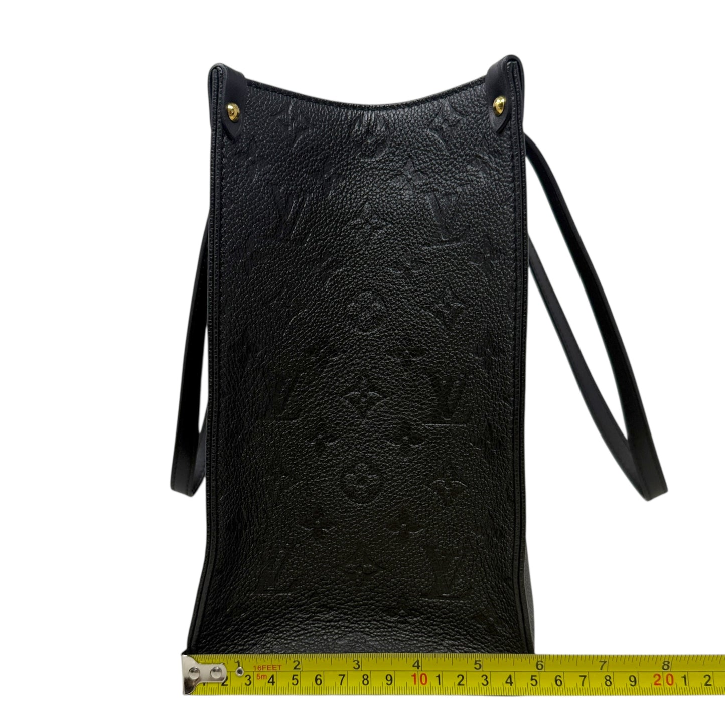 Onthego MM Monogram Empreinte Leather Tote Luxury Designer By Louis Vuitton, Size: Large