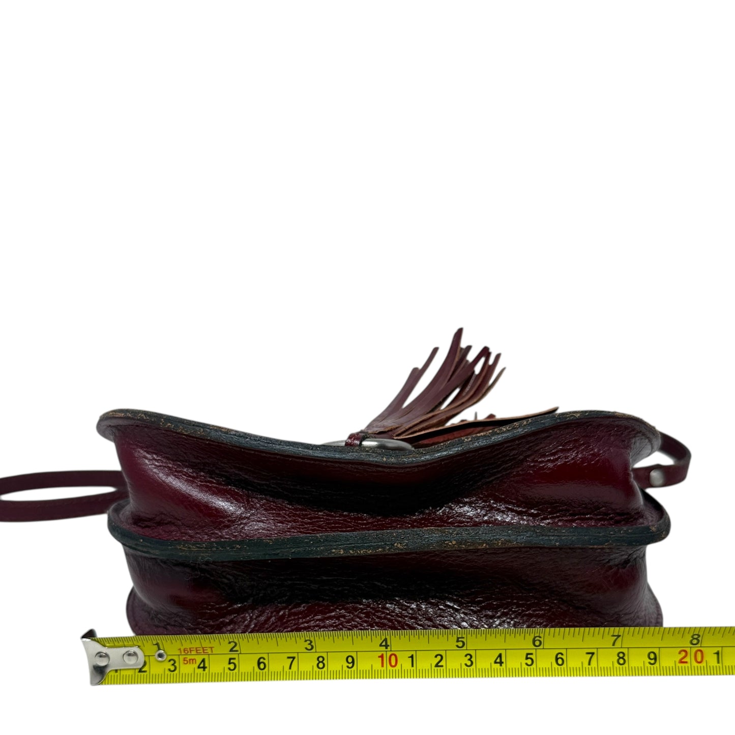 Brinlee Tooled Leather Saddle Crossbody Bag Designer By Patricia Nash, Size: Medium