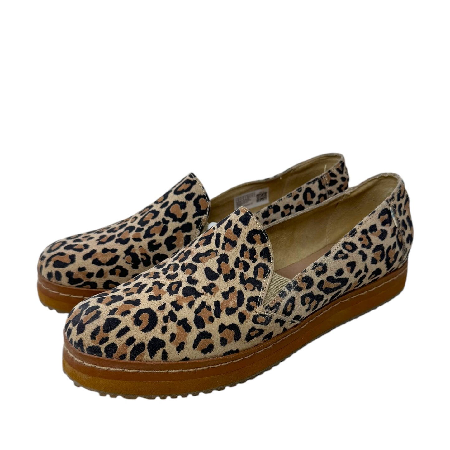 Palma Leather Wrap Slip On Sneakers By Toms In Leopard Print, Size: 10