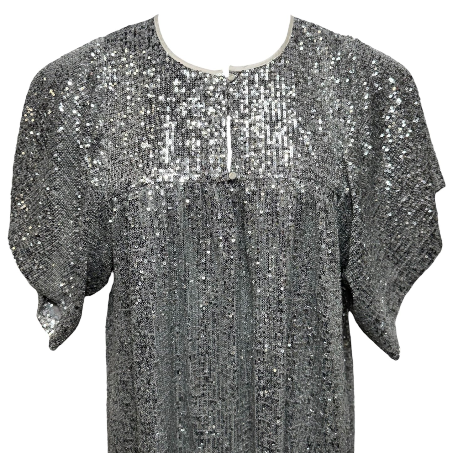 AS IS Marion Sequin Long Dress By Emerson Frye In Silver, Size: M