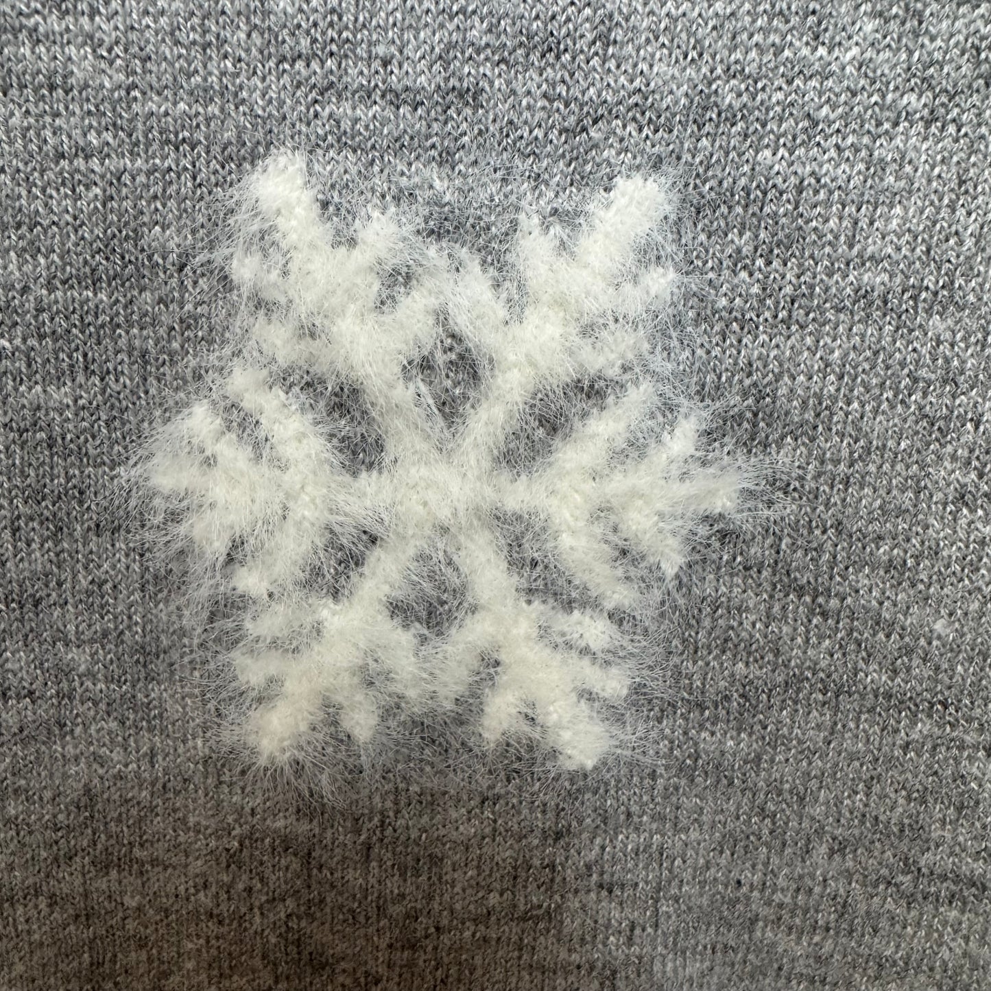 Snowflake Sweater By Talbots In Grey & White, Size: Mp