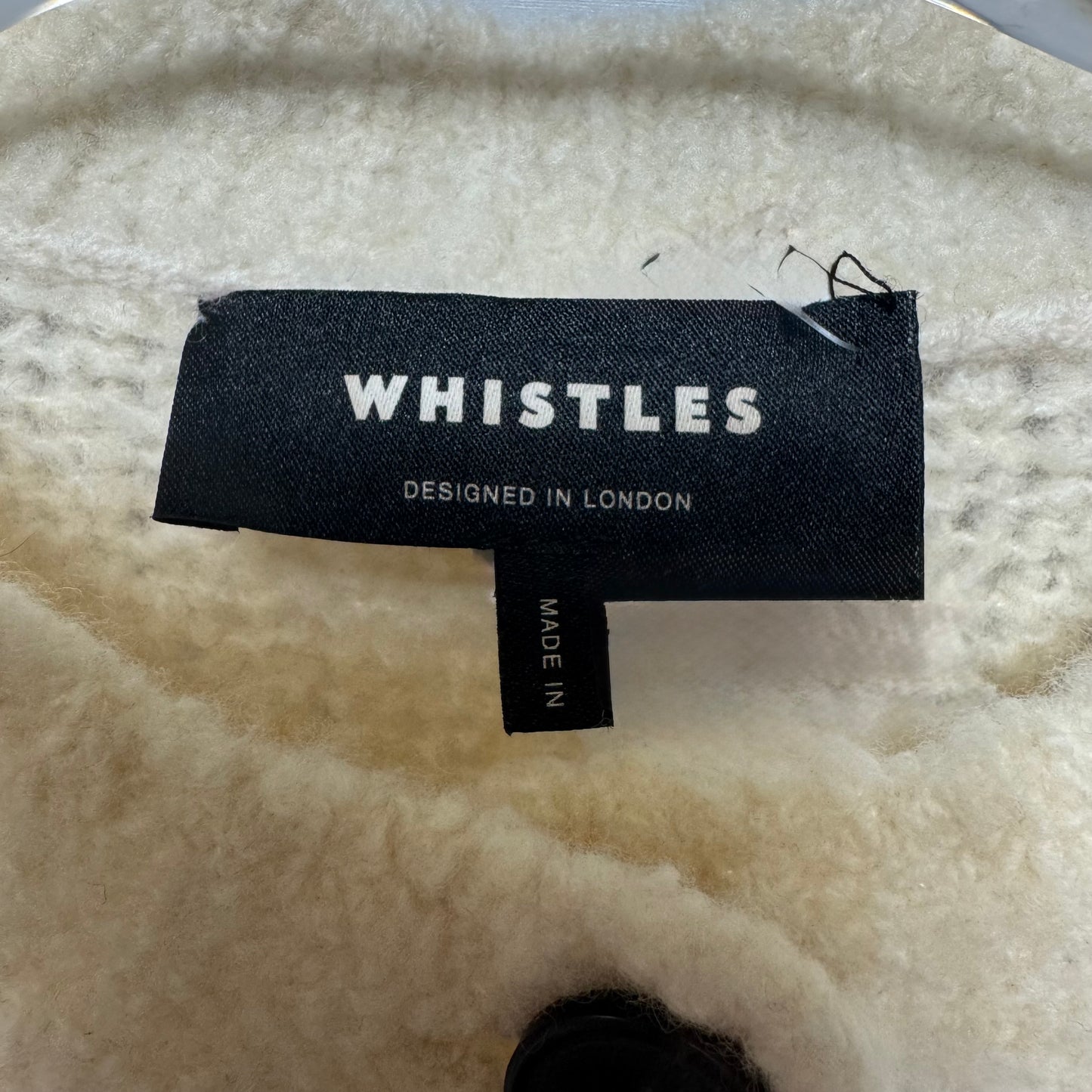 Wool Blend Textured Cardigan By Whistles In Cream, Size: M