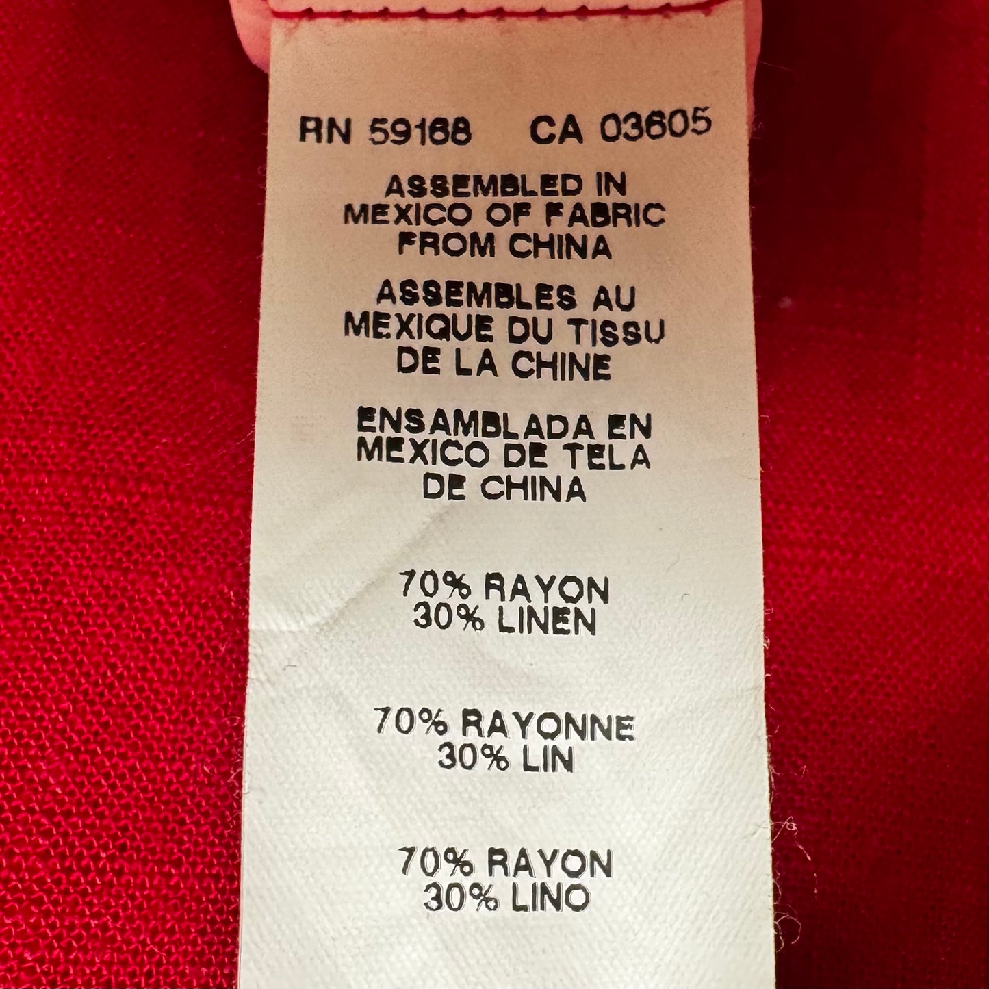 Linen Blend Dress Casual Maxi By Karen Kane In Red, Size: Xl