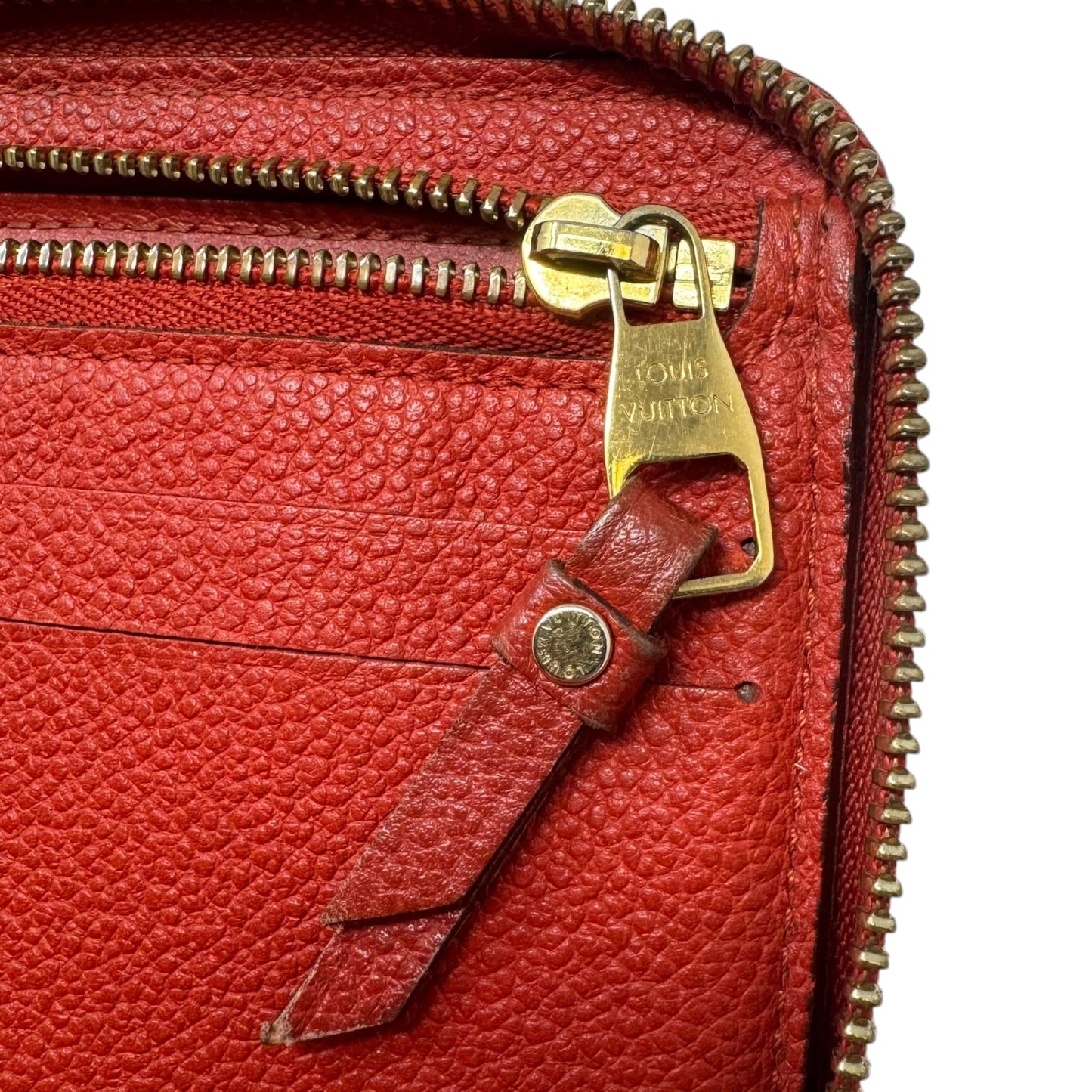 AS IS Monogram Empreinte Zippy Wallet Luxury Designer By Louis Vuitton, Size: Large