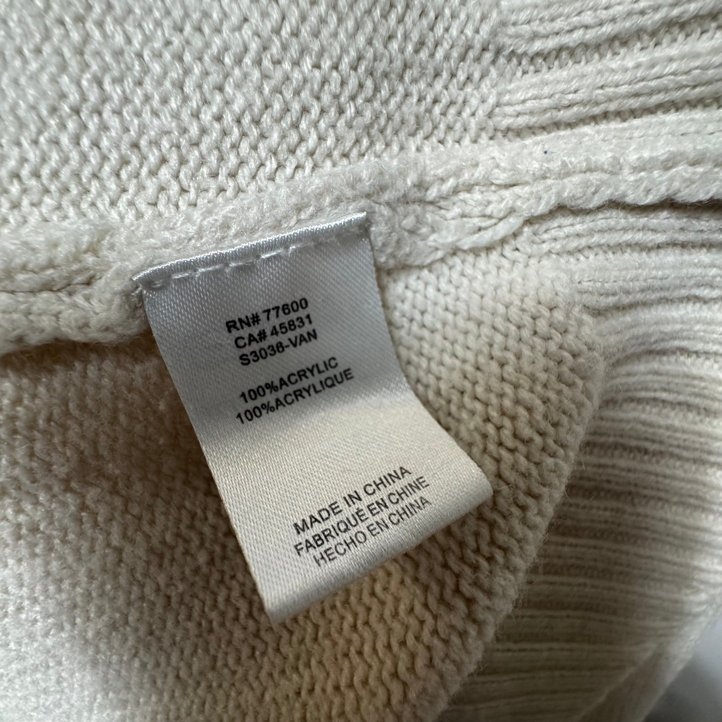 Sweater By Saltwater Luxe In Cream, Size: M