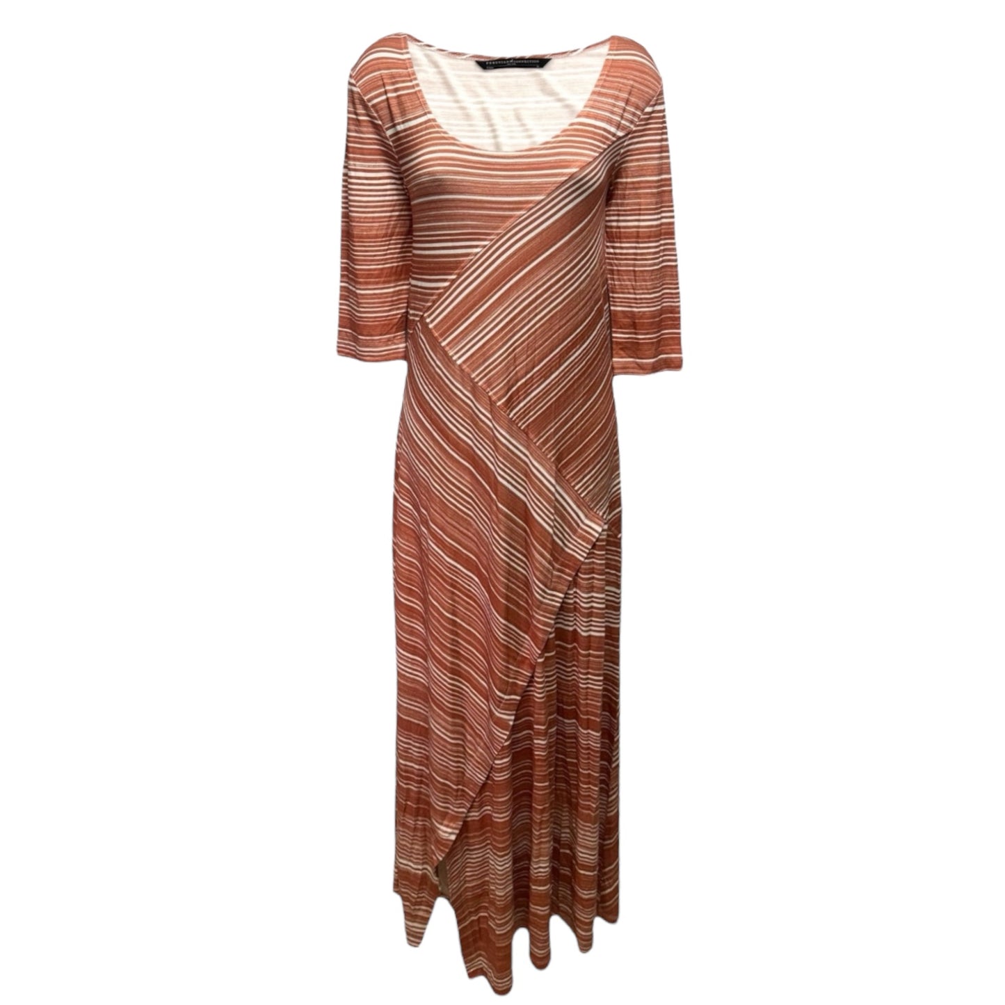 Circe Dress By Peruvian Connection In Melon Cream Stripe, Size: S