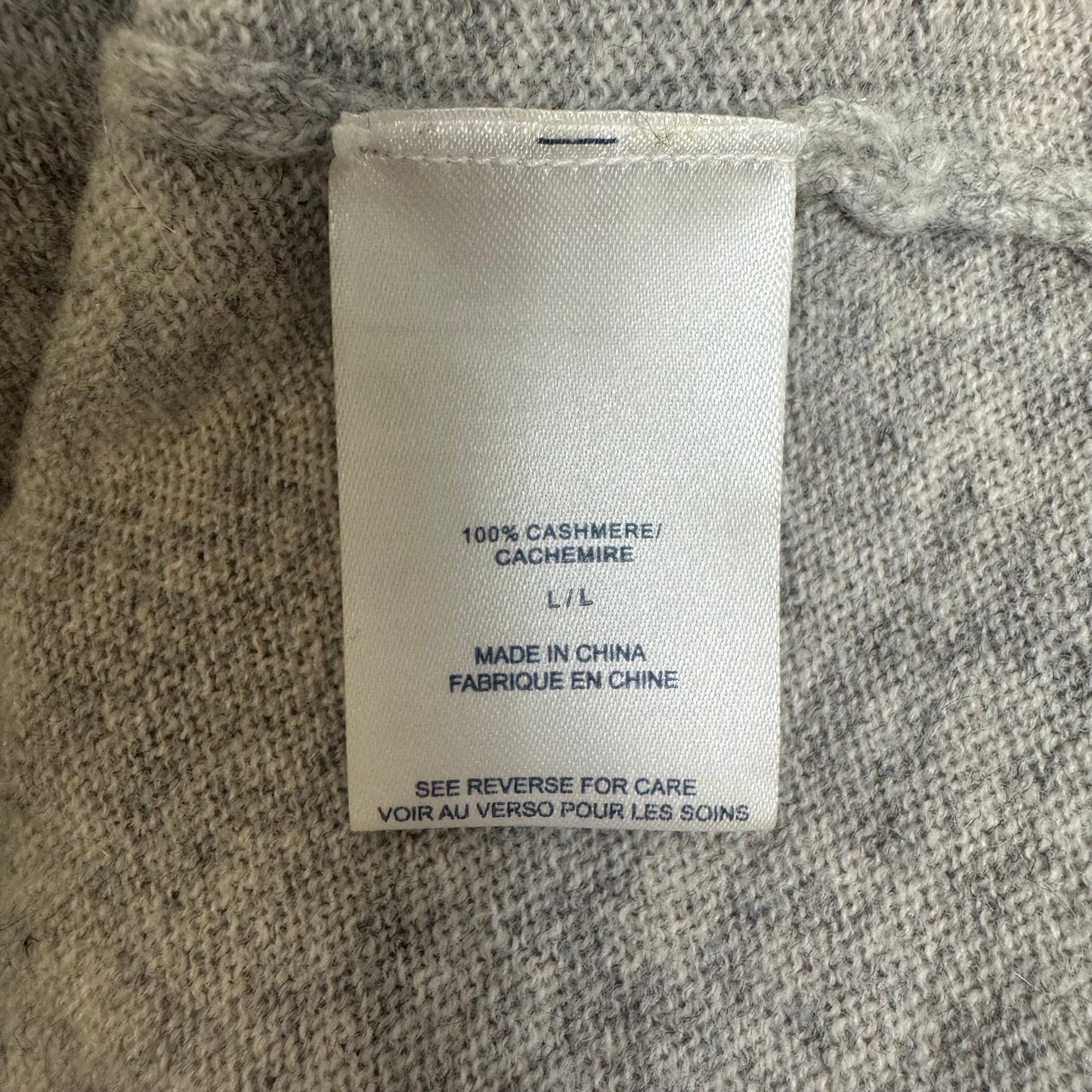 Sweater Sleeveless Cashmere By Nomad In Grey, Size: L