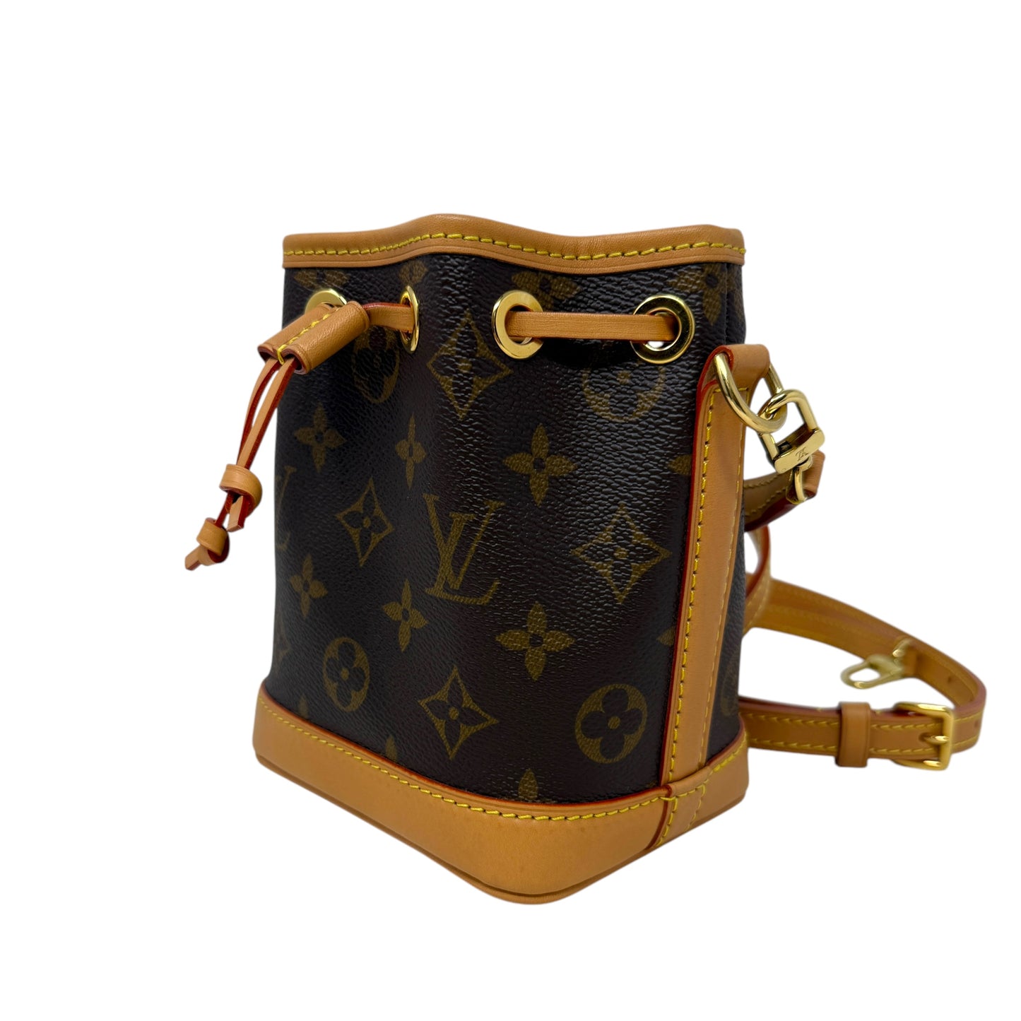 Nano Noé Luxury Designer By Louis Vuitton In Monogram Canvas, Size: Small