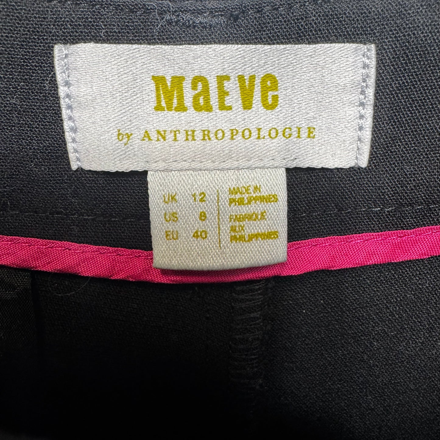 Avery Wide-Leg Trouser Pants By Maeve In Black, Size: 8