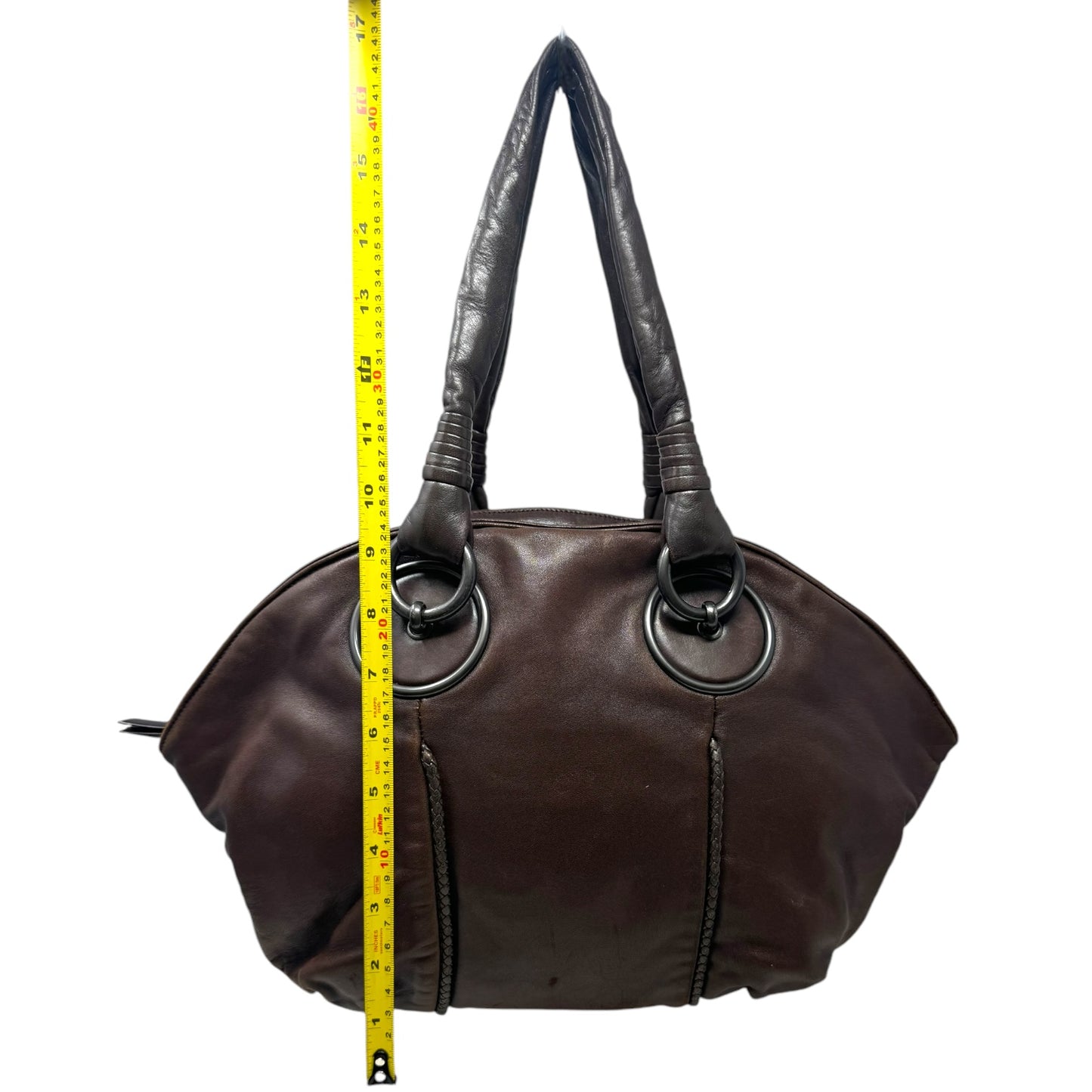 Intrecciato Stitched Leather Hobo Shoulder Bag Luxury Designer By Bottega Veneta, Size: Medium