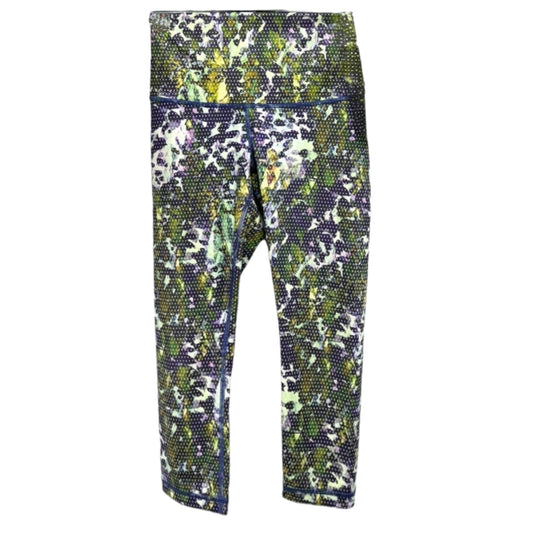 Wunder Under Crop II Full-On Luxtreme (Roll Down) By Lululemon In Floral Sport White Multi Size: 4