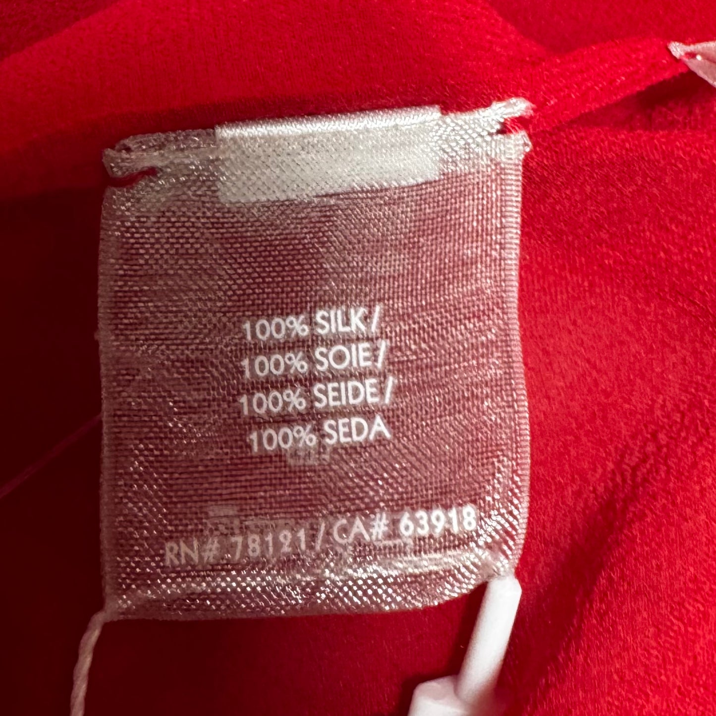 Sheer Silk Georgette Poncho By Eileen Fisher In Red, Size: Osfm