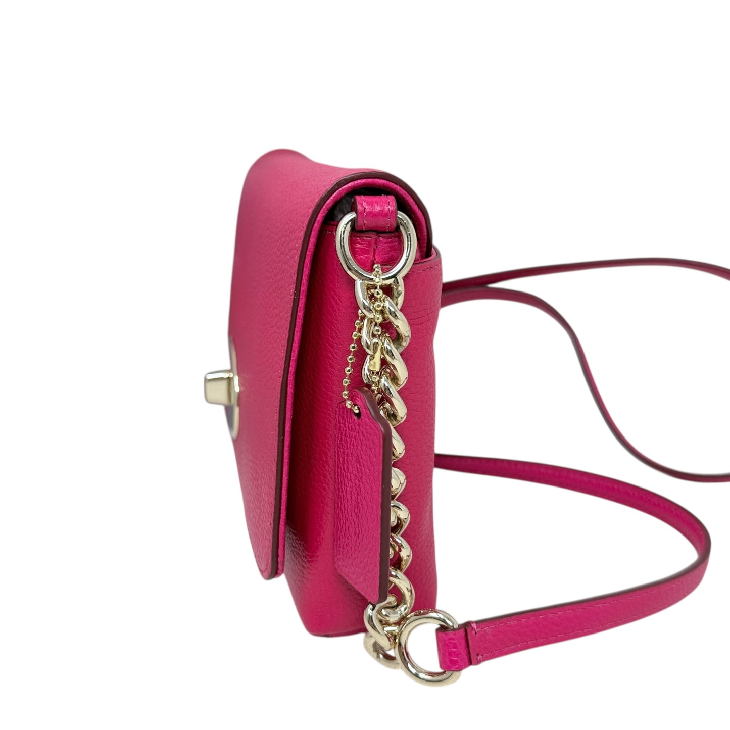 Pebbled Leather Crosstown Crossbody Designer By Coach, Size: Medium