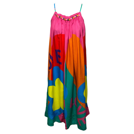 “Love” and Flower Graphic Dress Luxury Designer By Stella Mccartney In Multi-colored, Size: KIDS 14Y