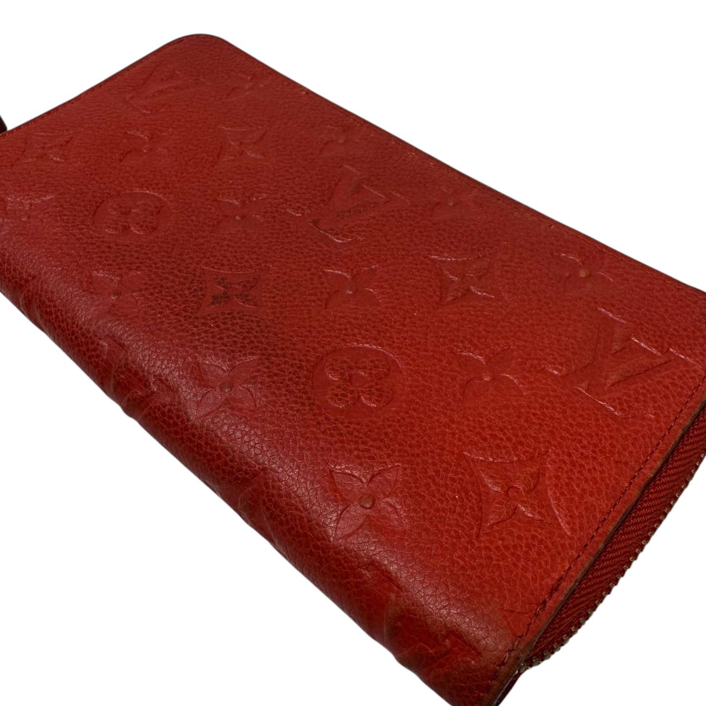 AS IS Monogram Empreinte Zippy Wallet Luxury Designer By Louis Vuitton, Size: Large