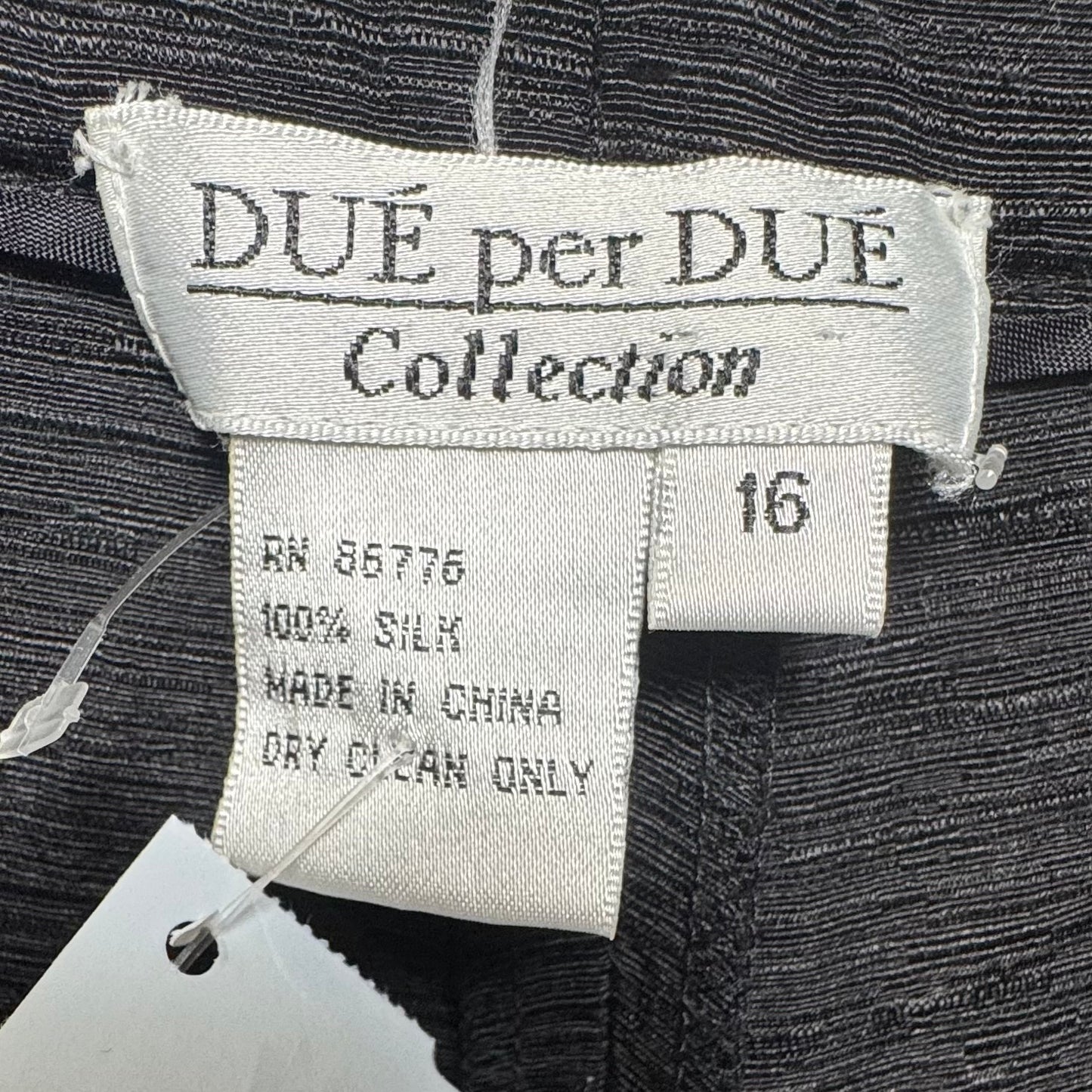 Silk Pants Lounge By Due Per Due Collection In Black, Size: 16