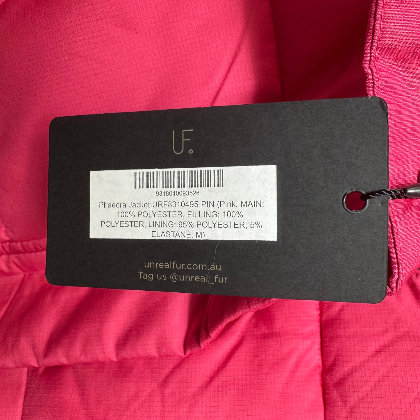 Phaedra Cropped Puffer Jacket By Unreal Fur In Pink, Size: M