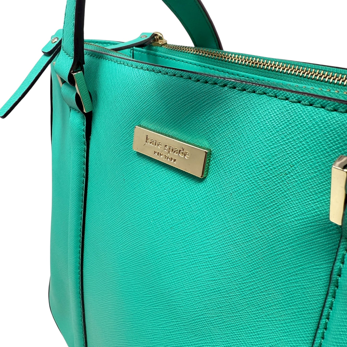 Newbury Lane Cadene Satchel Designer By Kate Spade In Neon Turquoise, Size: Medium