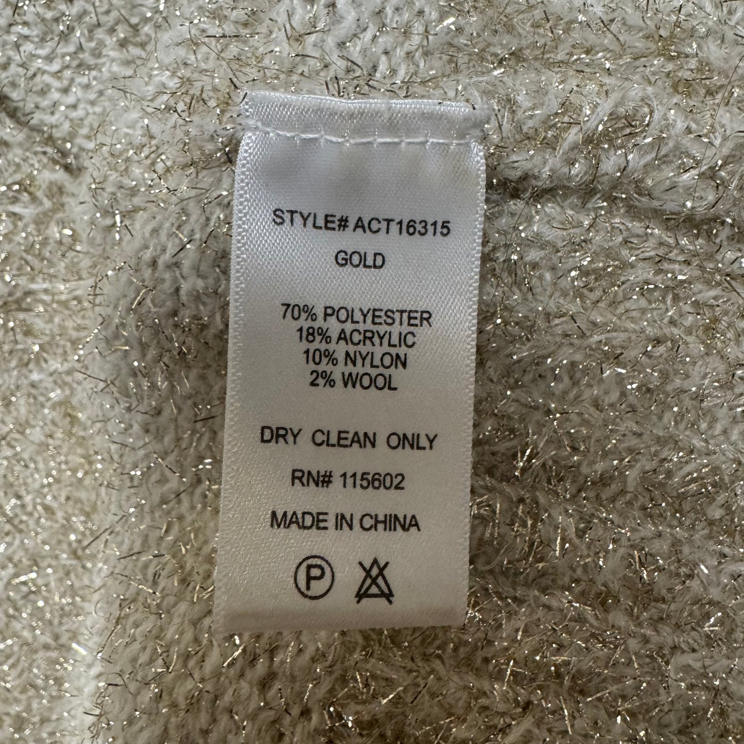 Sweater By Astr In Gold, Size: M