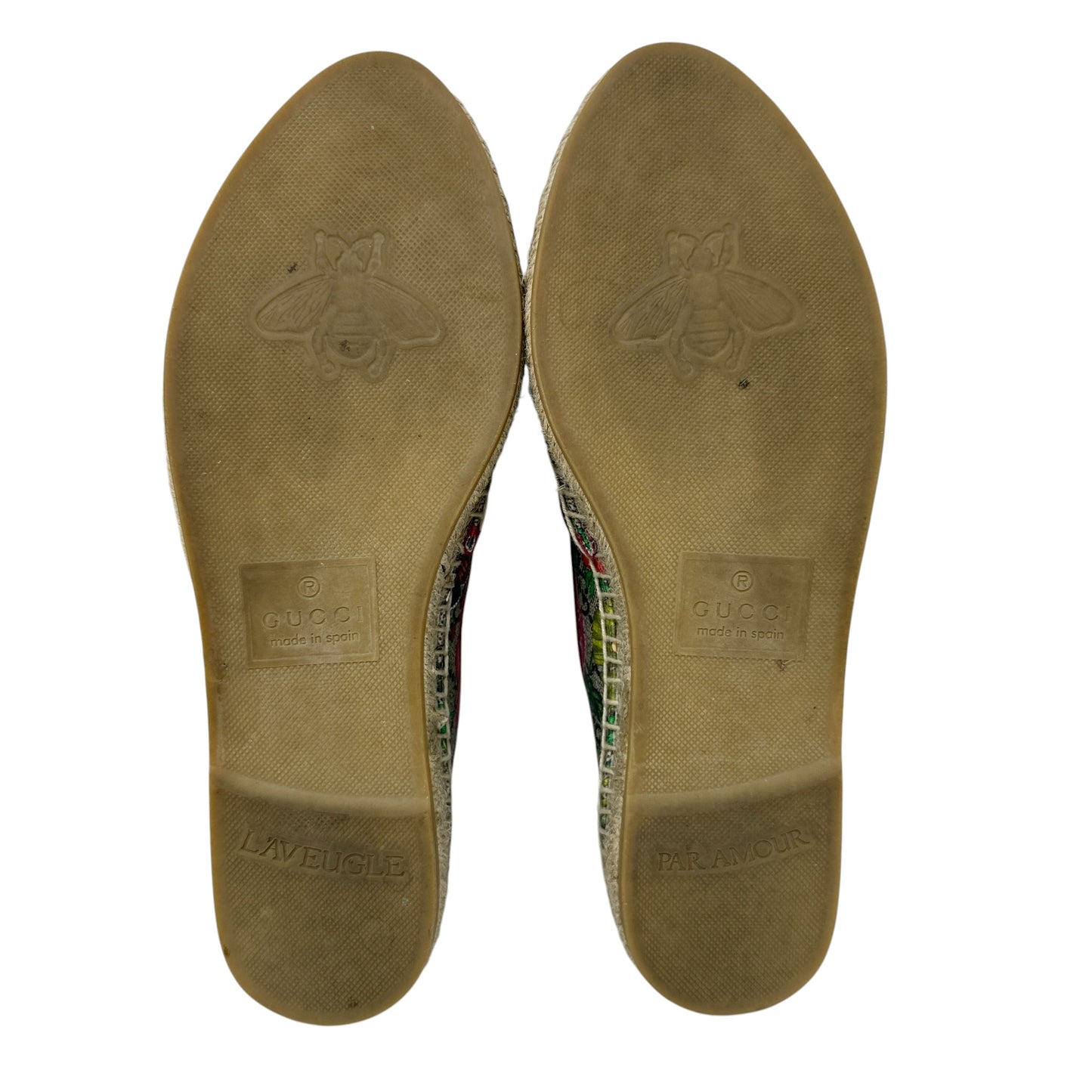 GG Supreme Monogram Flora Espadrilles In Coated Canvas Luxury Designer By Gucci In Floral Print, Size: 6 (36)