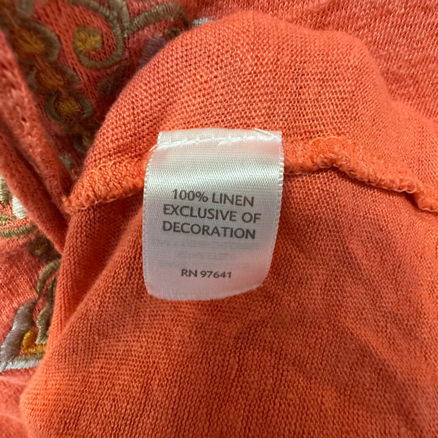 Linen Top Sleeveless By J. Jill In Orange, Size: Xs