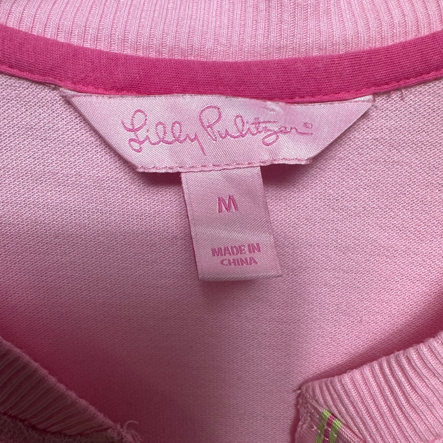 Top Short Sleeve Designer By Lilly Pulitzer In Pink, Size: M