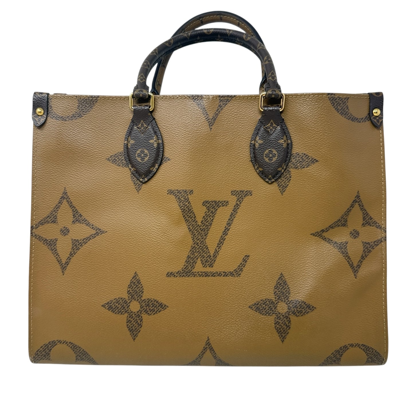 2022 On The Go Tote MM In Giant Monogram Canvas Luxury Designer By Louis Vuitton, Size: Medium