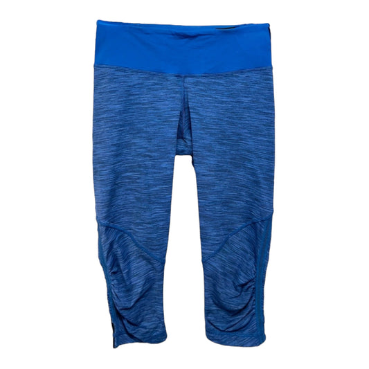 Run: For Your Life Crop By Lululemon In Wee Are From Space Limitless Blue Black / Limitless Blue / Black, Size: 6