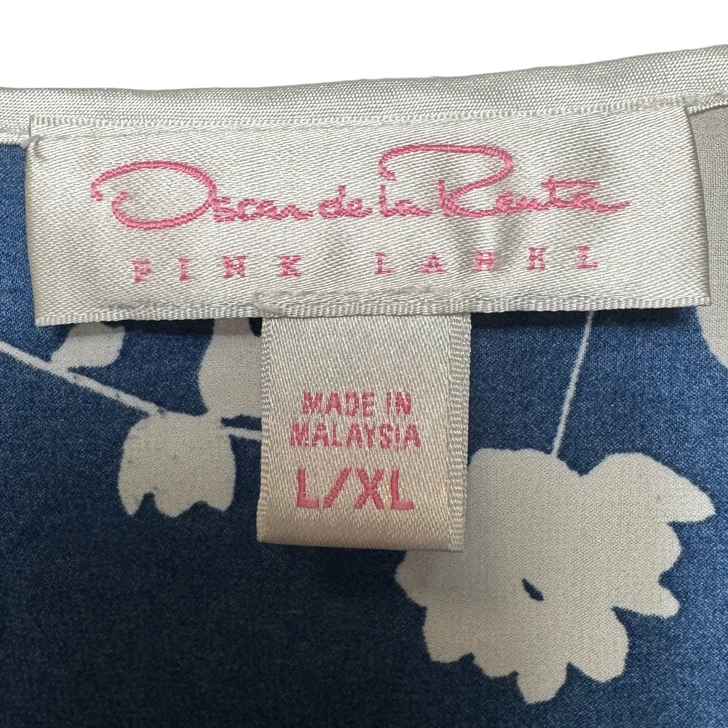 Caftan Dress Designer By Oscar De La Renta Pink Label In Floral Print, Size: L/XL