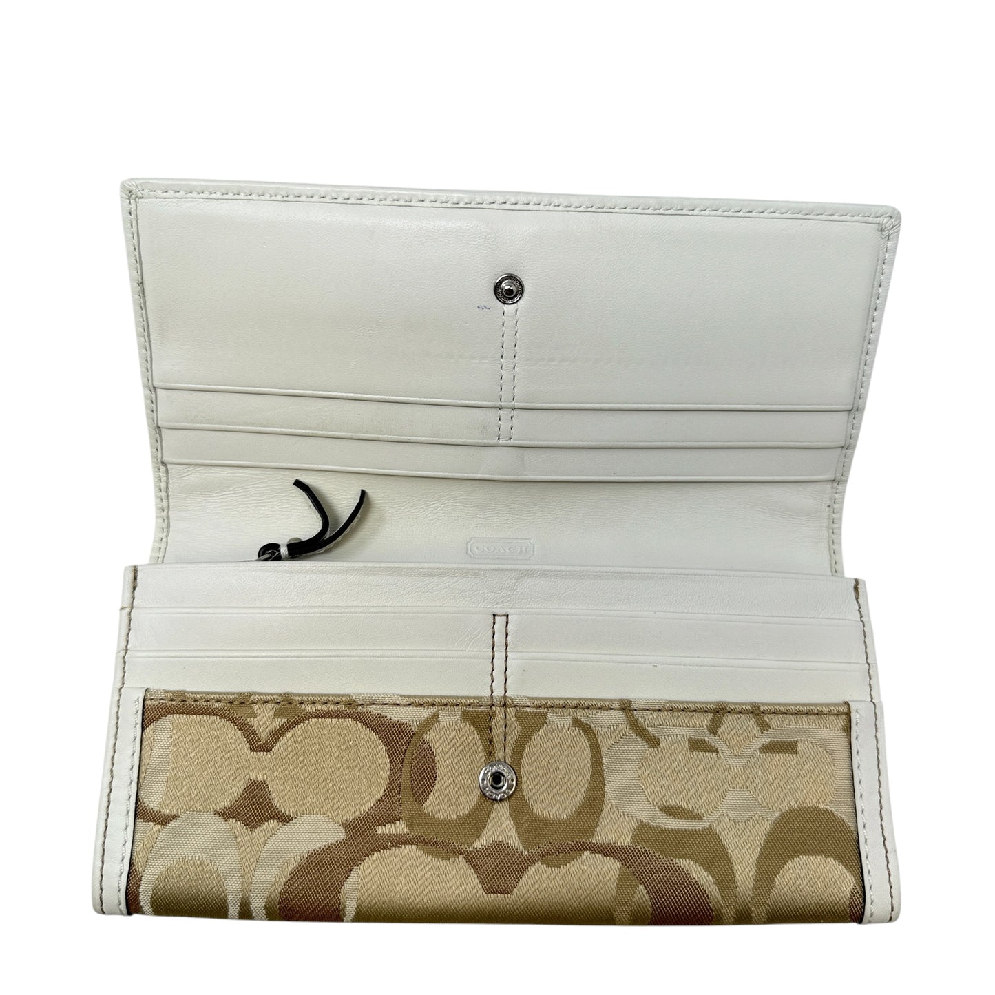 Signature Slim Envelope Wallet Designer By Coach, Size: Large