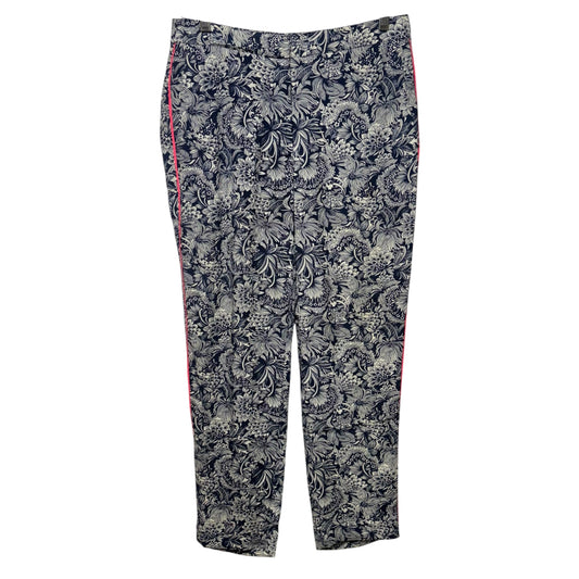 Pants Designer By Sandro In Blue & Cream, Size: 4