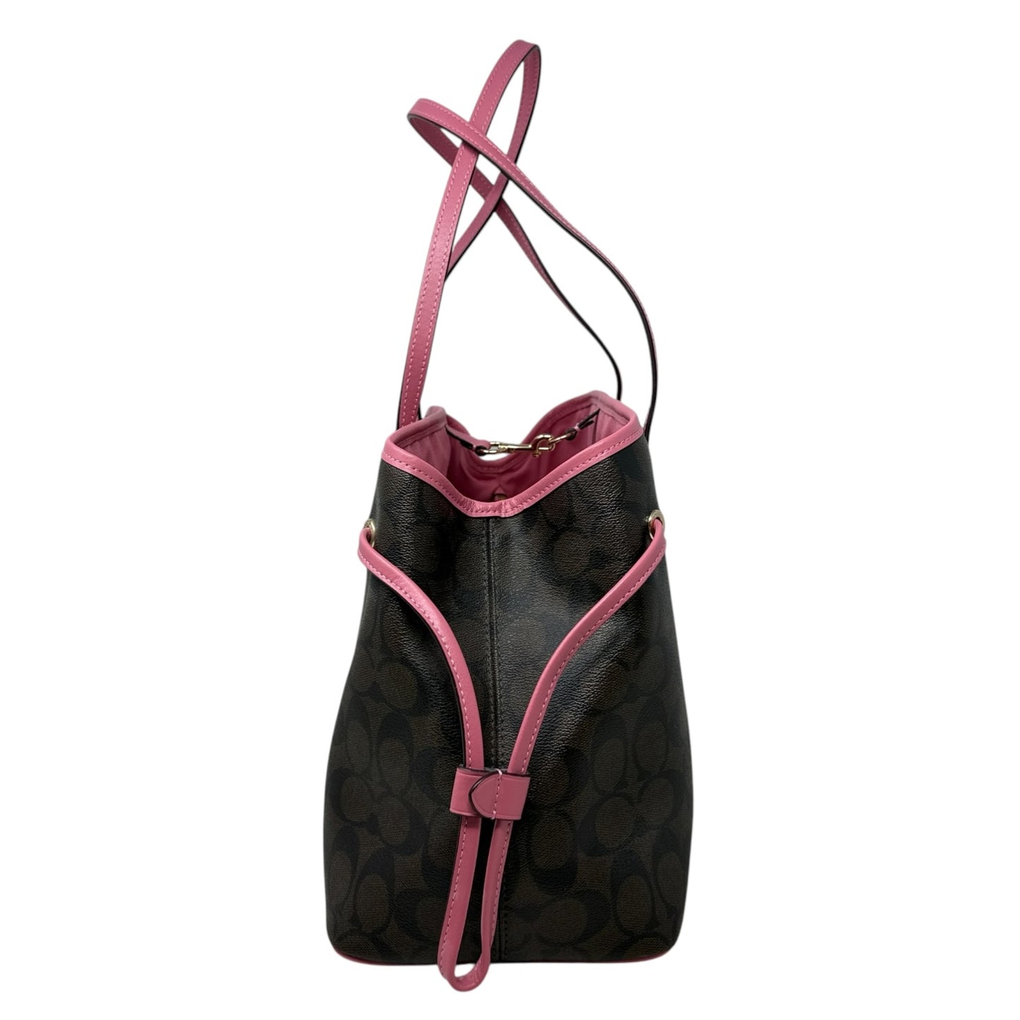 Signature Drawstring Carryall Designer By Coach, Size: Medium