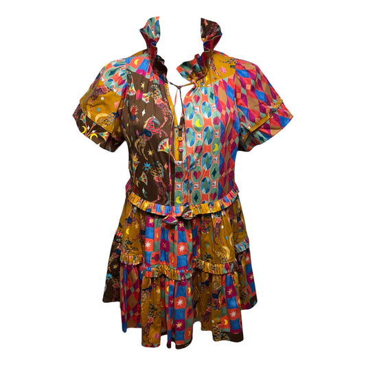 Dress Casual Short By Alden Adair In Multi-colored, Size: M