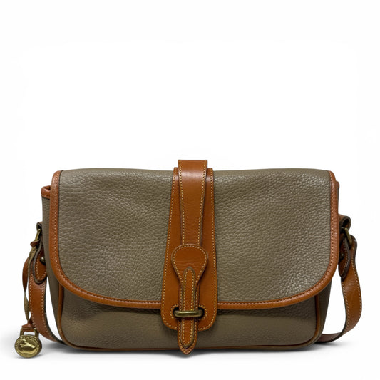 Vintage All-Weather Leather (AWL) Equestrian Crossbody Shoulder Bag Designer By Dooney And Bourke, Size: Medium