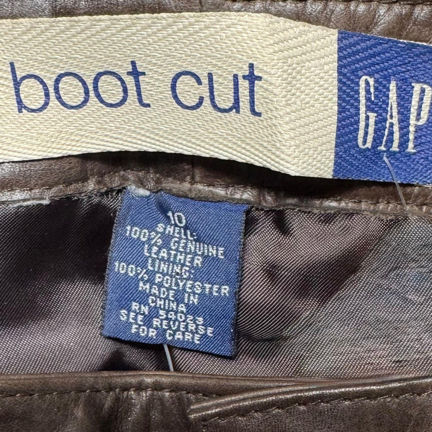 Boot Cut Leather Pants By Gap In Brown, Size: 10