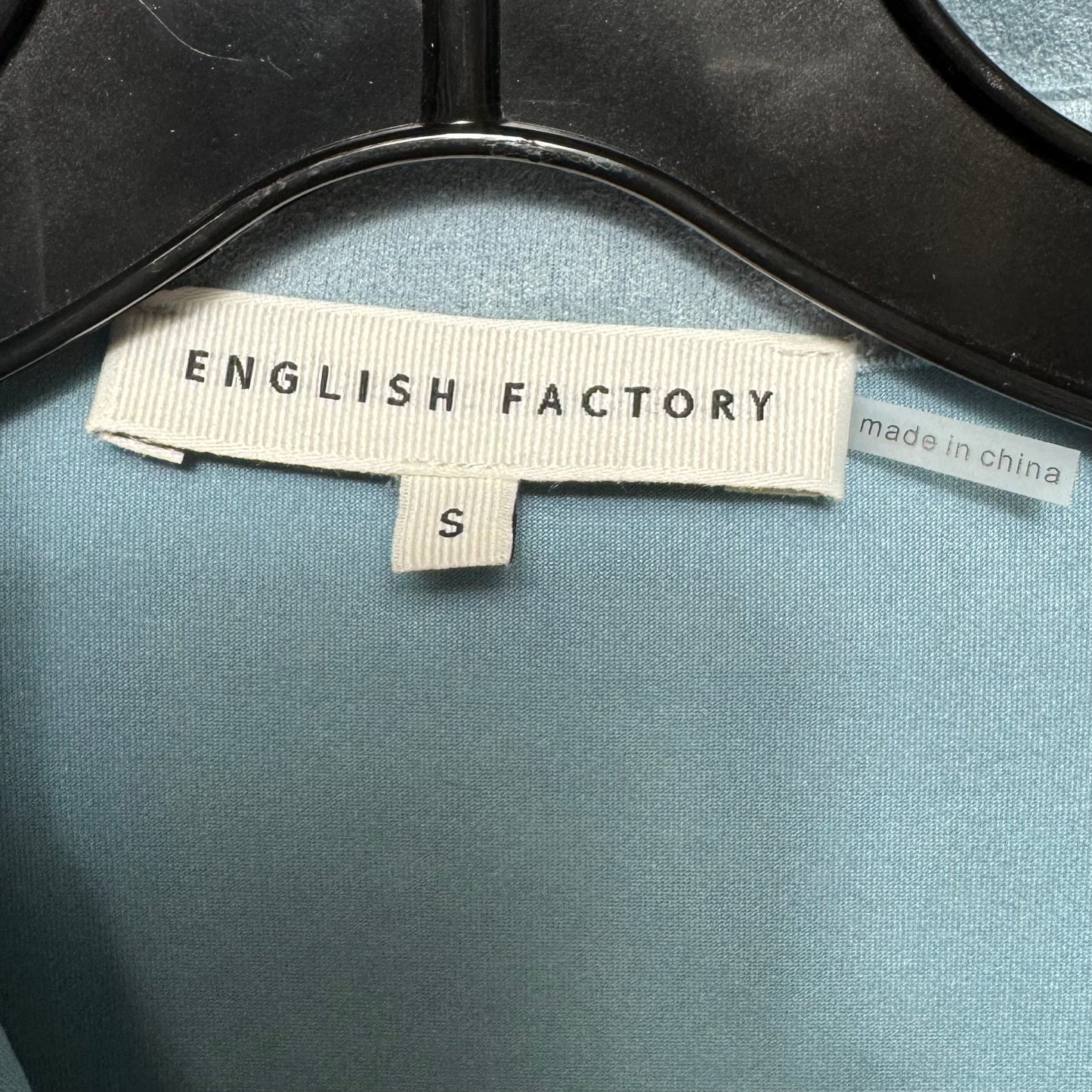 Faux Suede Shirt Jacket By English Factory In Blue, Size: S