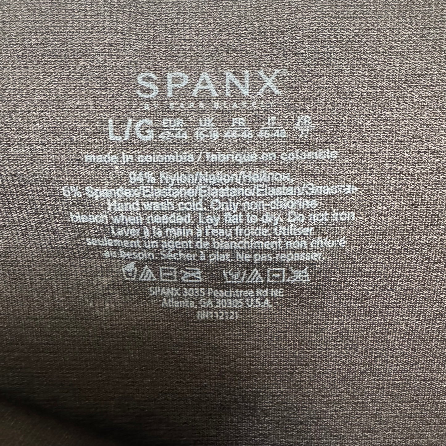Athletic Leggings By Spanx In Brown, Size: L