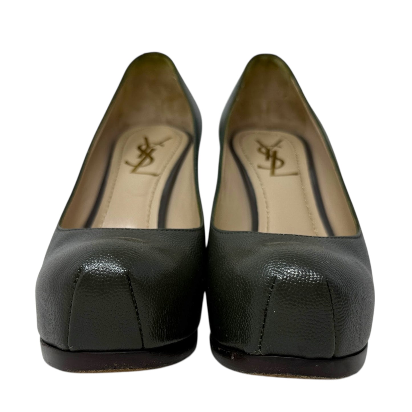 Tribtoo Platform Stiletto Pumps Luxury Designer By Yves Saint Laurent In Green, Size: 7