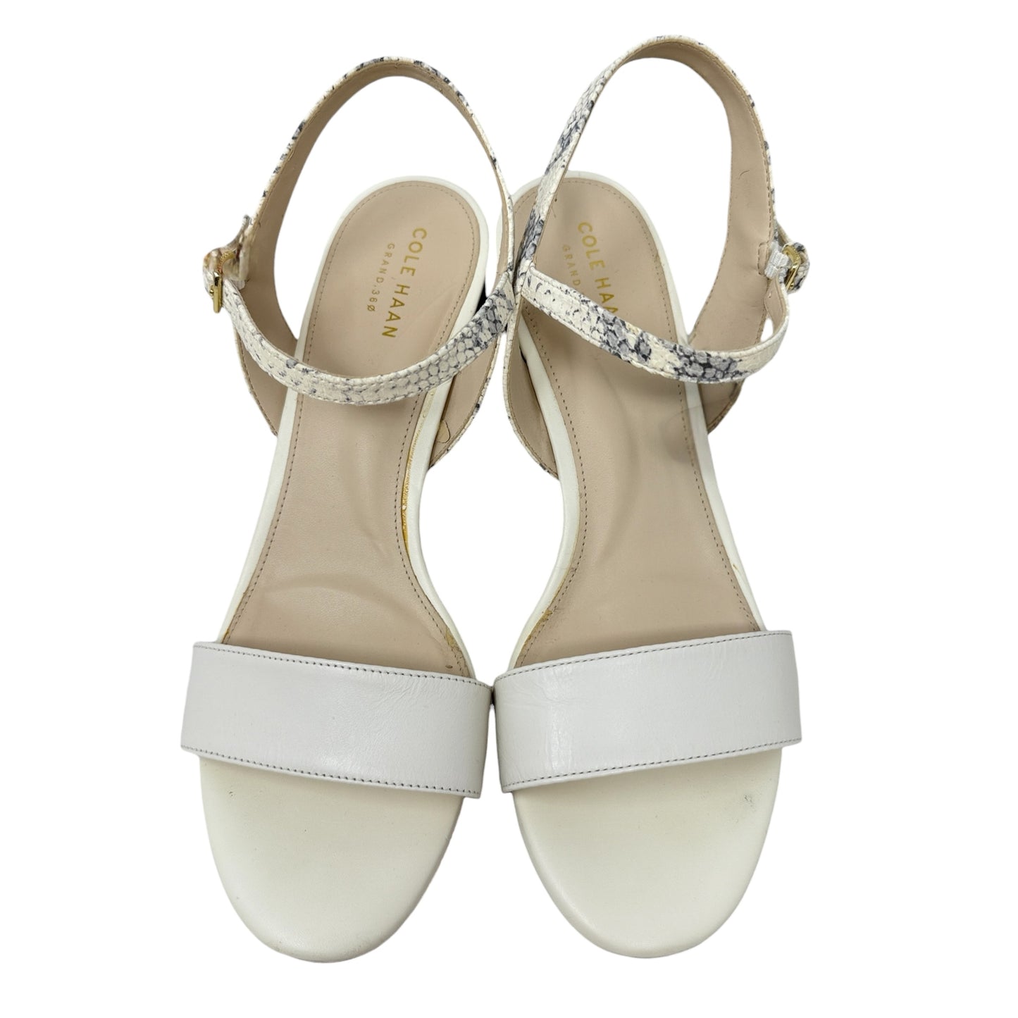Sandals Heels Block By Cole-haan In Cream, Size: 8.5