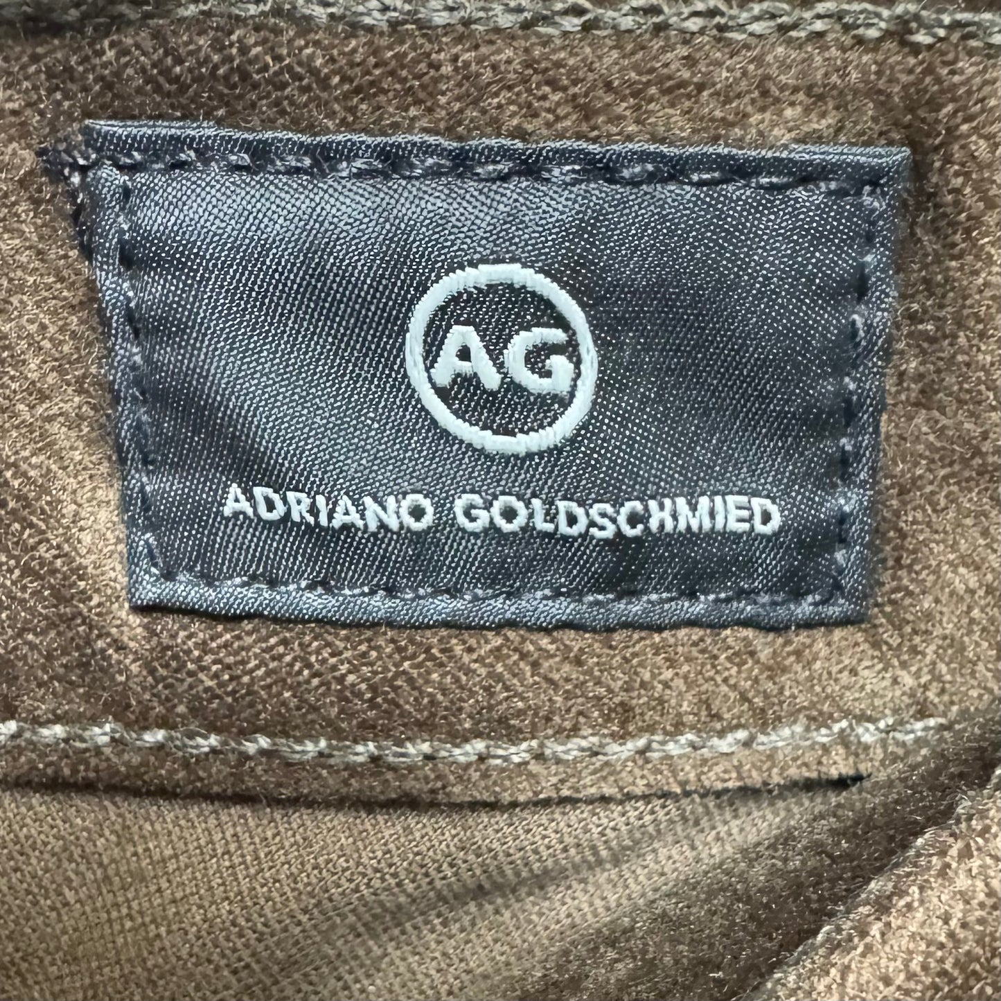 The Mari Tuxedo Stripe High Rise Straight w/ Tuxedo Stripe By Adriano Goldschmied In Black & Brown, Size: 4/27