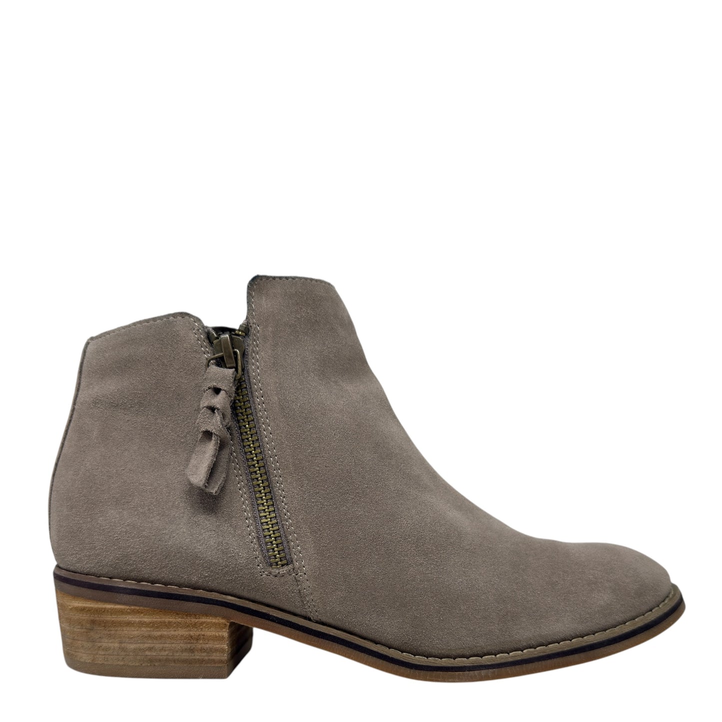 Liam Waterproof Suede Double Zip Booties By Blondo In Taupe, Size: 8.5