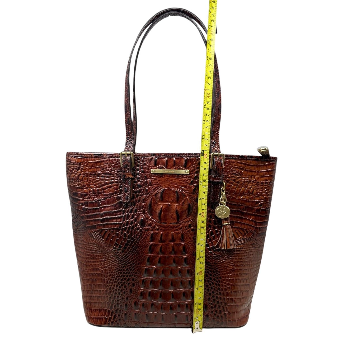 Asher Tote In Pecan Melbourne Designer By Brahmin, Size: Medium