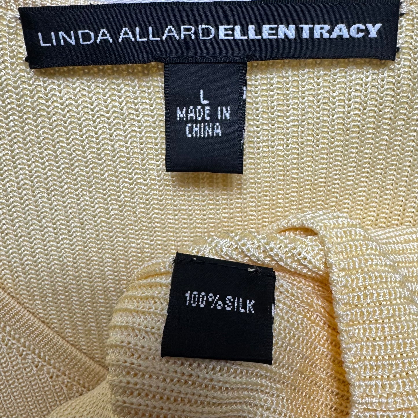 Silk Sweater By Linda Allard In Yellow, Size: L