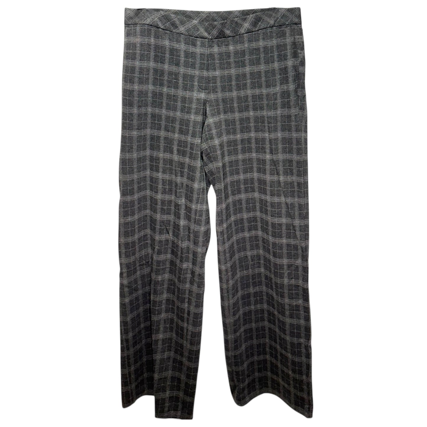 Ponte Full Leg Pants By J. Jill In Plaid Pattern, Size: M