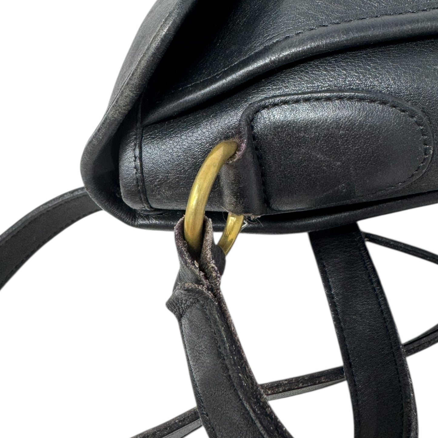 AS IS Vintage Leather Crossbody Handbag Designer By Coach, Size: Small