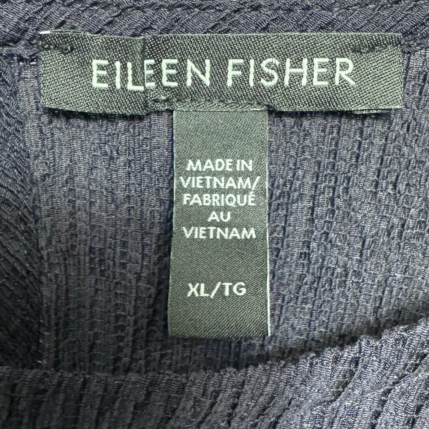 Top Long Sleeve By Eileen Fisher In Navy, Size: Xl