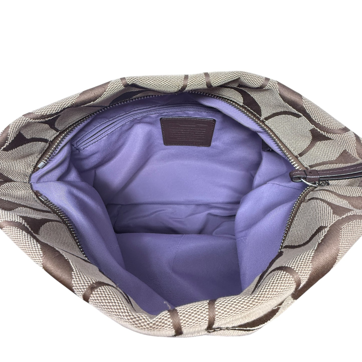 Vintage Signature Duffle Shoulder Bag F15067 Designer By Coach, Size: Medium