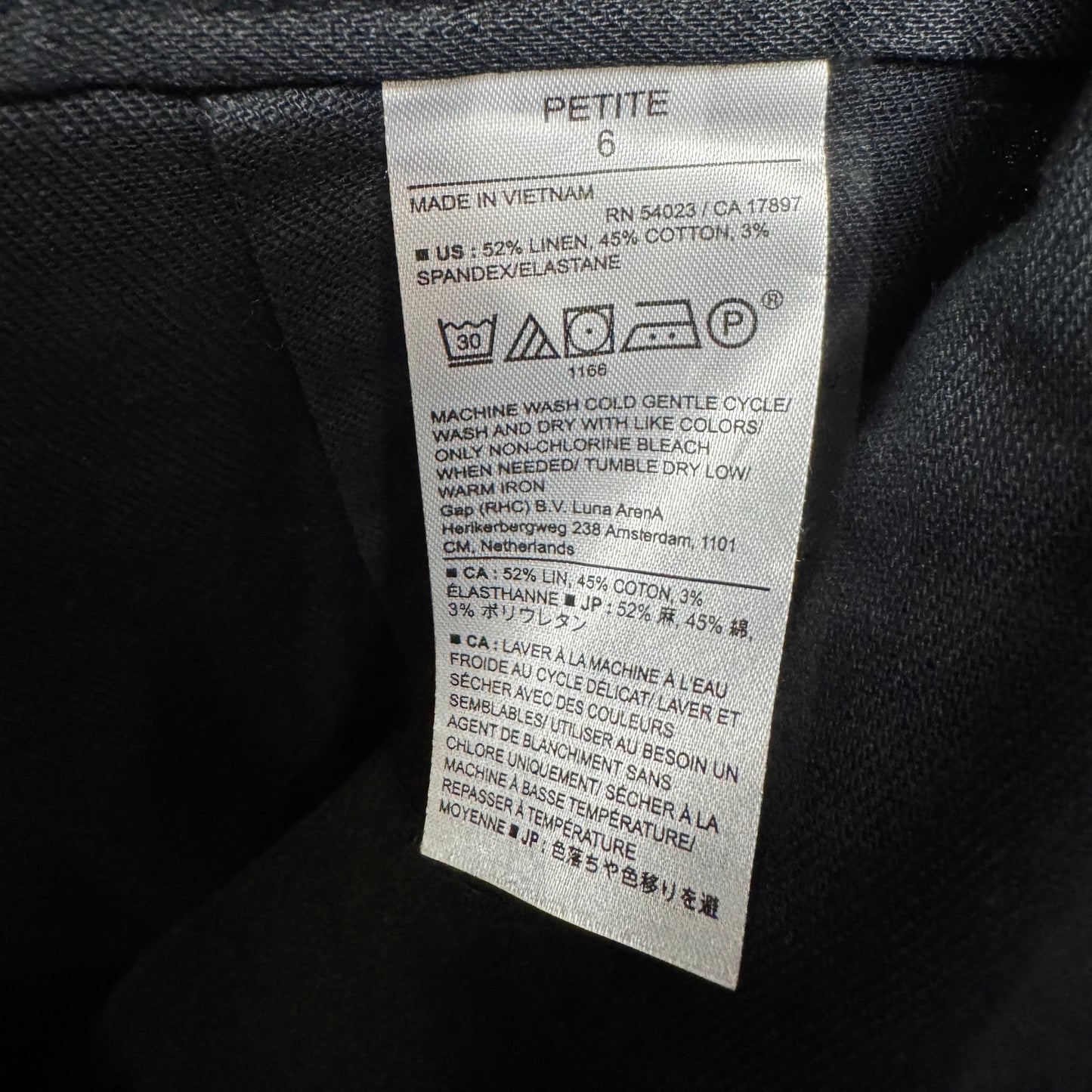 Wide Leg Pants Linen Blend By Banana Republic In Black, Size: 6p