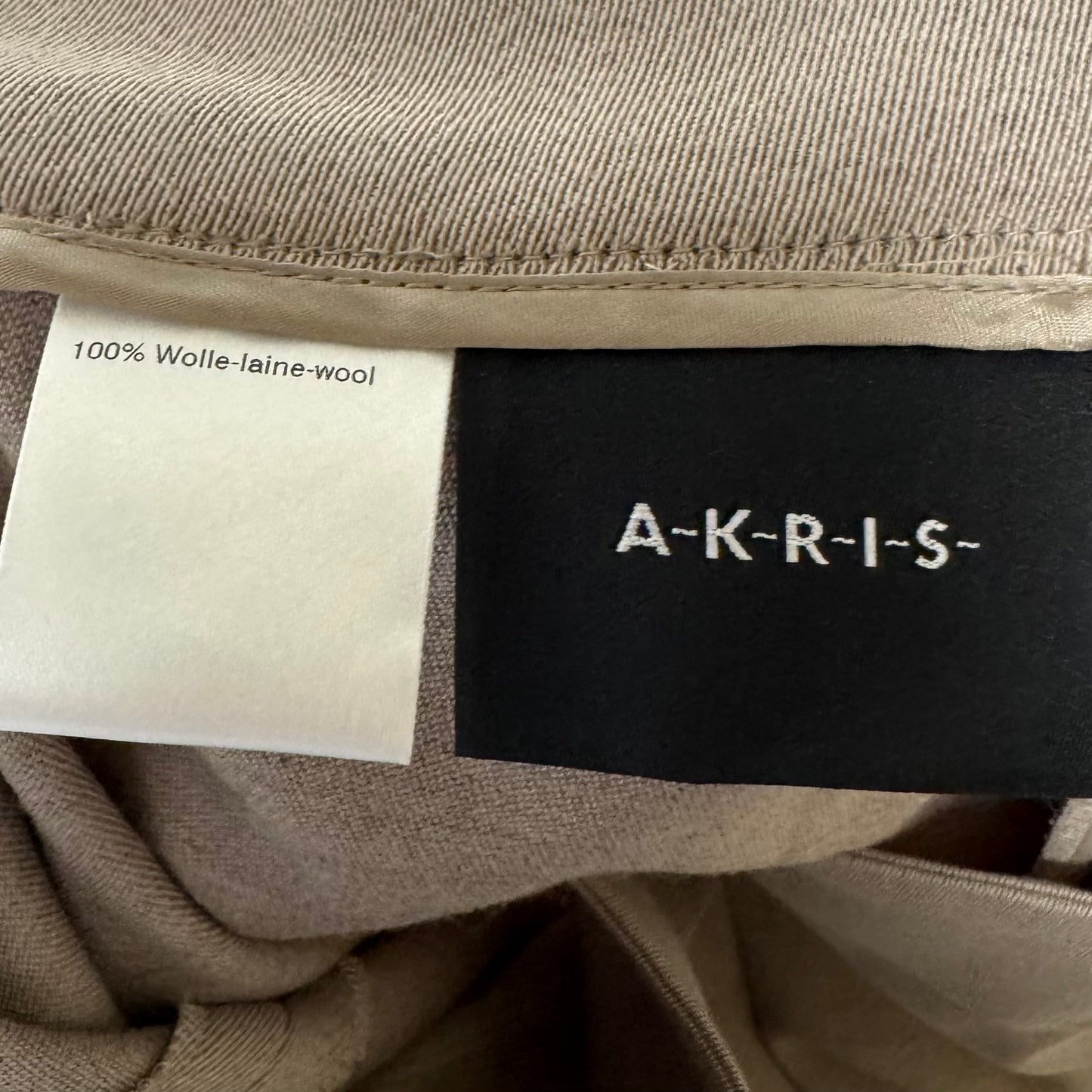 Wool Pants Dress By Akris In Beige, Size: 14